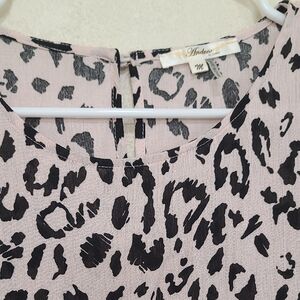 ANDREE BY UNIT Leopard Print Blouse - Black and Cream